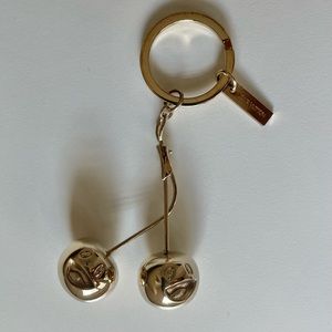 LOUIS VUITTON Takashi Murakami Cherry Charm Gold Tone 2005 key chain bag charm